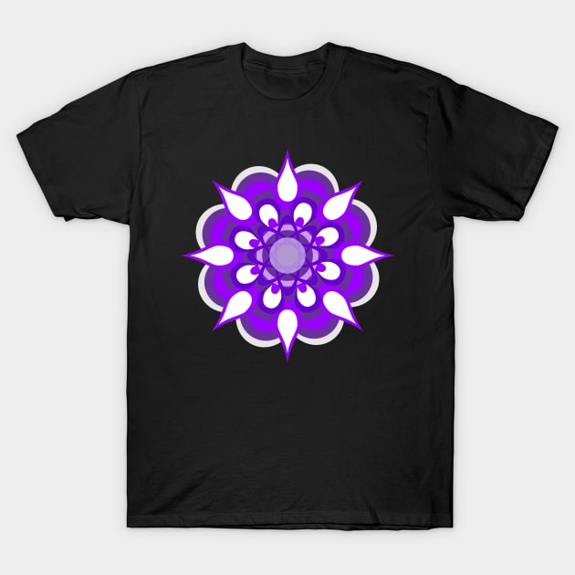 Purple Star Pattern T-Shirt by Markyartshop